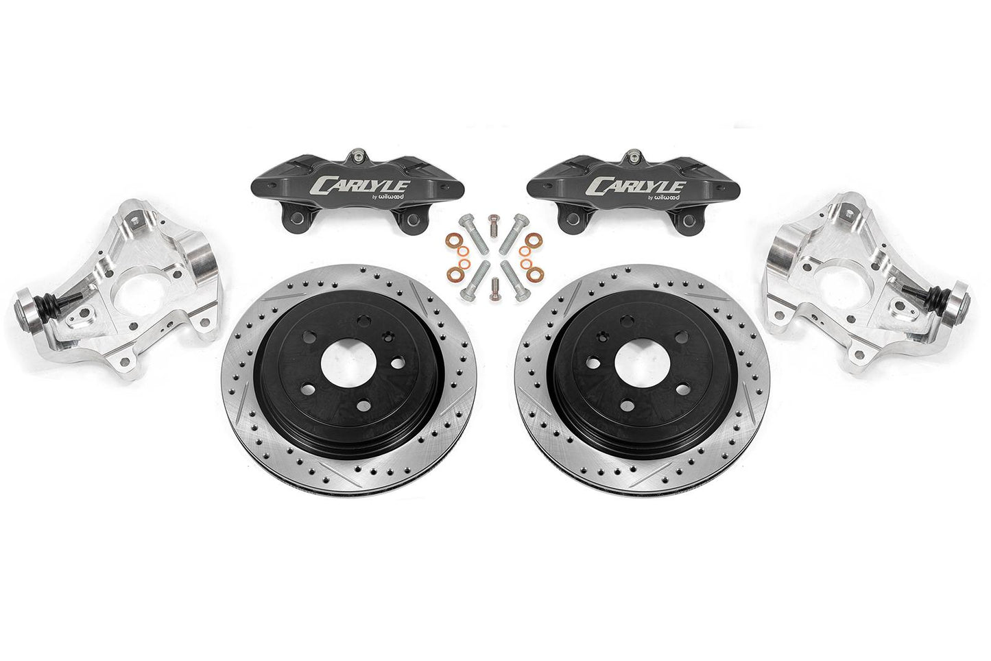 BMR 14-19 Chevrolet Corvette 17in Conversion Kit w/ Drilled & Slotted Rotors & Black Calipers