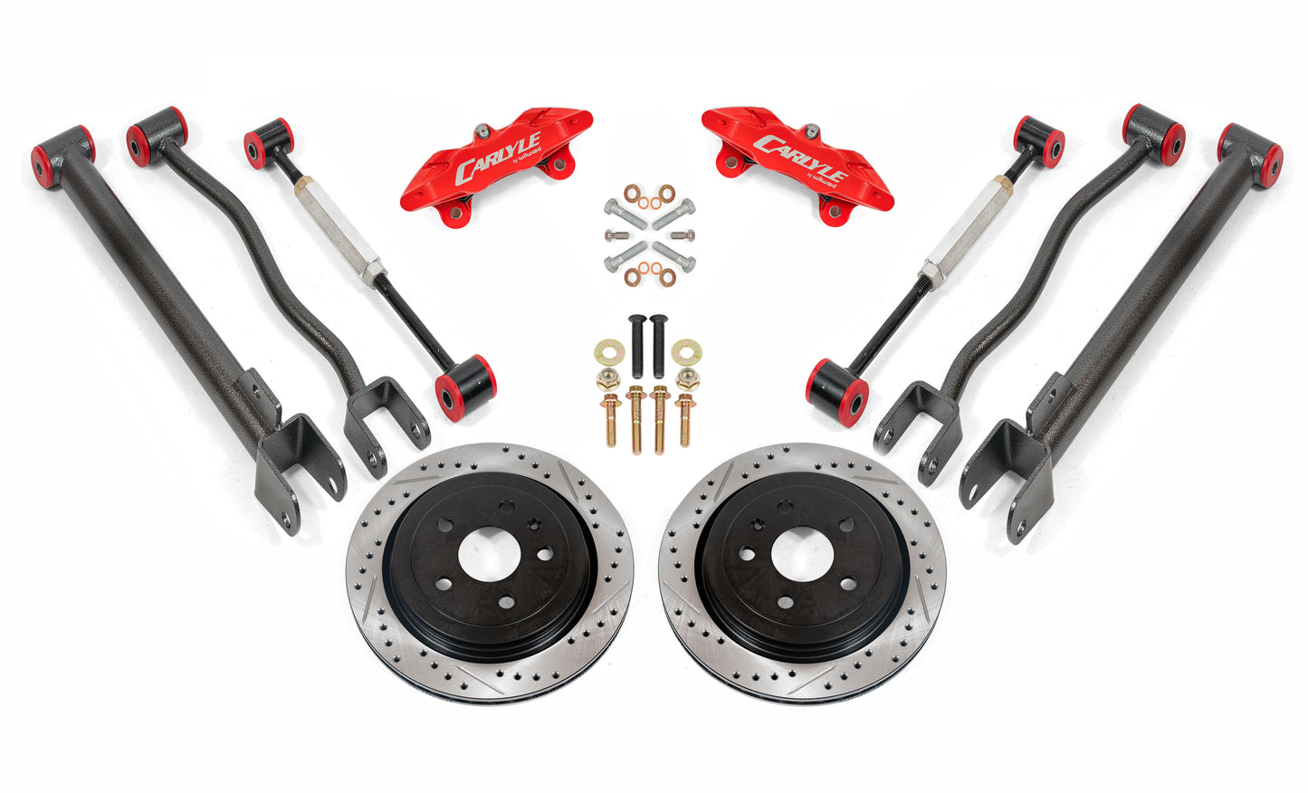 BMR 08-14 Cadillac CTS-V 15in Conversion Kit w/ Drilled & Slotted Rotors & Red Calipers