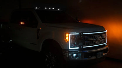 OLM Cab Light Replacement Set (Smoke Lens/White Light) - 2017-2022 Ford Super Duty F250/F350