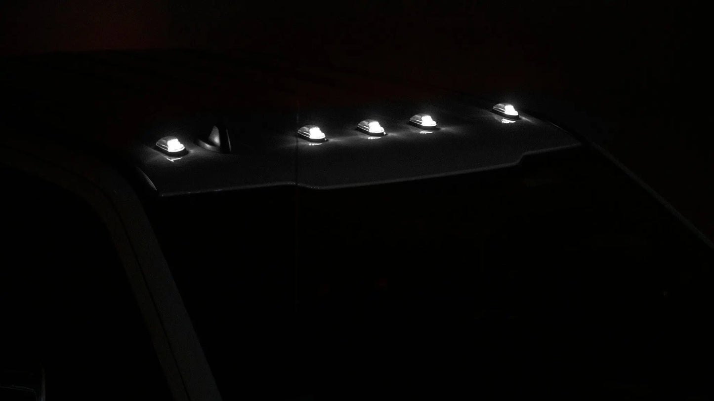 OLM Cab Light Replacement Set (Smoke Lens/White Light) - 2017-2022 Ford Super Duty F250/F350