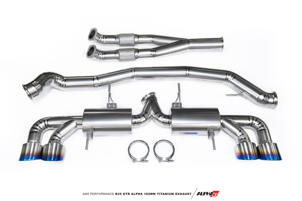 AMS Performance Alpha 102mm Titanium Exhaust for Nissan GTR R35 VR38