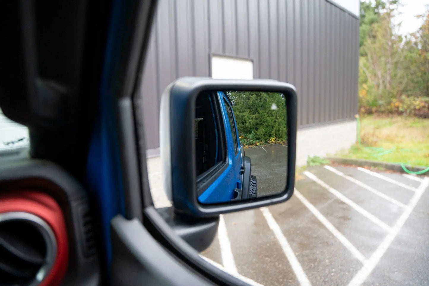 OLM Convex Mirrors with Defrosters and BSM (Chrome) - 2018+ Wrangler