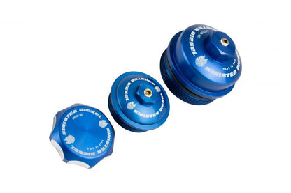 Sinister Diesel Billet Blue Cap Kit for 2003-2007 Ford Powerstroke 6.0L Sinister Diesel