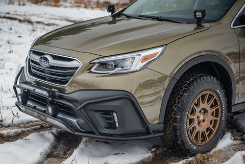 LP Aventure 2023+ Subaru Outback Bumper Guard Premium Series (Black Powder Coat w/ Full Armor) FLP-OBA-23-GUARD-S+B.GUARD+OPC