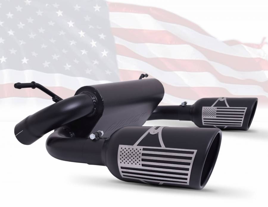 Gibson 18-23 JEEP WRANGLER 3.6L, PATRIOT SERIES DUAL SPLIT EXHAUST, BLACK CERAMIC - 70-0002 Gibson