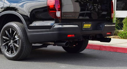 Gibson 17-20 Honda Ridgeline 3.5L Crew Cab, 2.5in Stainless Black Elite Dual Split Exhaust - 614002B Gibson