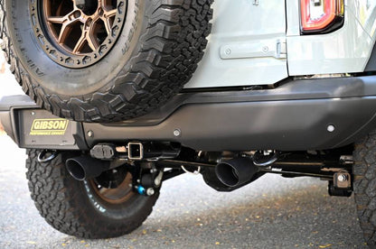 Gibson 21-23 Bronco 4DR, 3in/2.5in Stainless Black Elite Dual Split Exhaust - 69551B Gibson