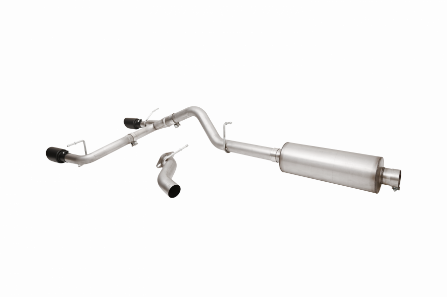 Gibson 21-23 Bronco 4DR, 3in/2.5in Stainless Black Elite Dual Split Exhaust - 69551B Gibson