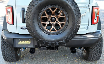 Gibson 21-23 Bronco 4DR, 3in/2.5in Stainless Black Elite Dual Split Exhaust - 69551B Gibson