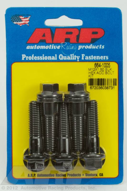 ARP M12 X 1.50 X 45 Hex Black Oxide Bolts
