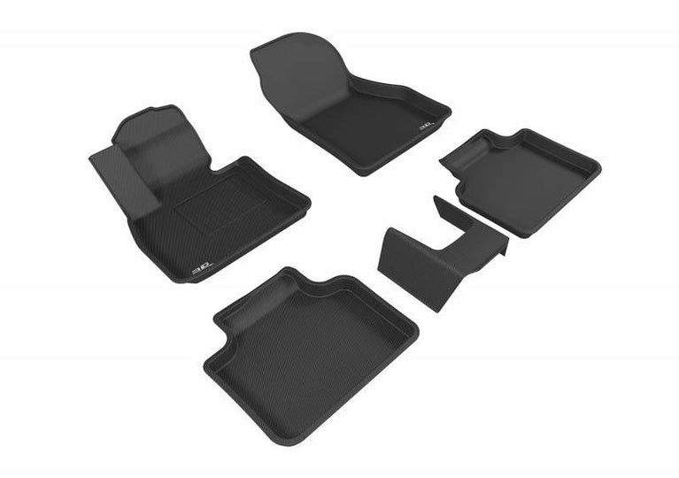3D MAXpider L1BM07301509 2016-2020 BMW X1/X2 F48/F39 Kagu 1st & 2nd Row Floormats - Black
