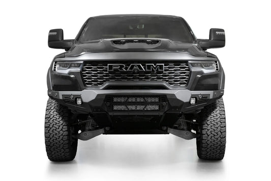 Addictive Desert Designs 25+ RAM 1500 RHO Bomber Front Bumper  (20 Inch Lights)