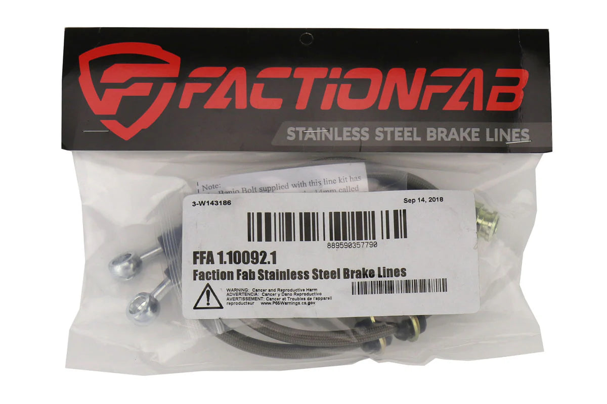 FactionFab Rear Stainless Steel Brake Lines Subaru STI 2008-2017 / BRZ / FRS / 86