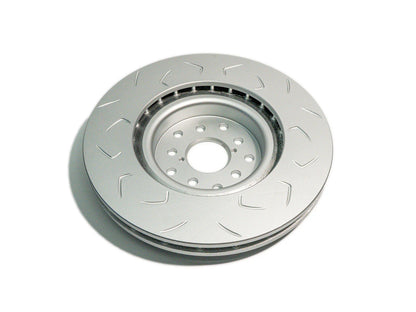 FactionFab Slotted Front Rotor V2 Dual Drilled 5x100/114 Subaru STI 2004-2017
