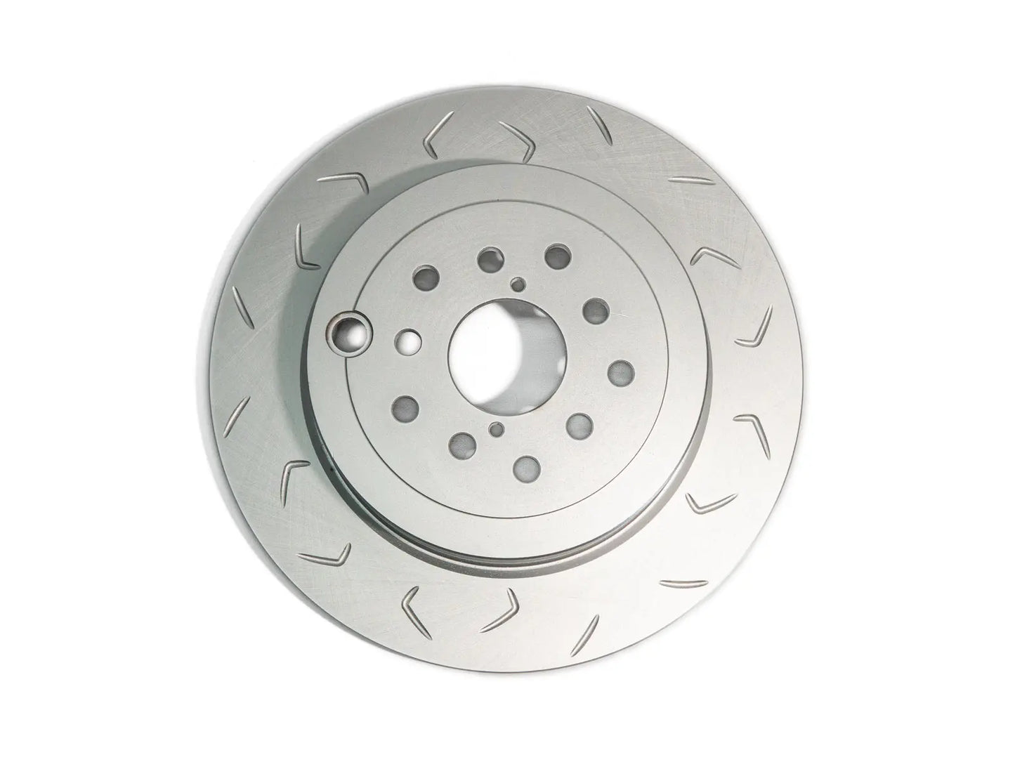 FactionFab Slotted Rear Rotor V2 Dual Drilled - Subaru STI 2008-2017