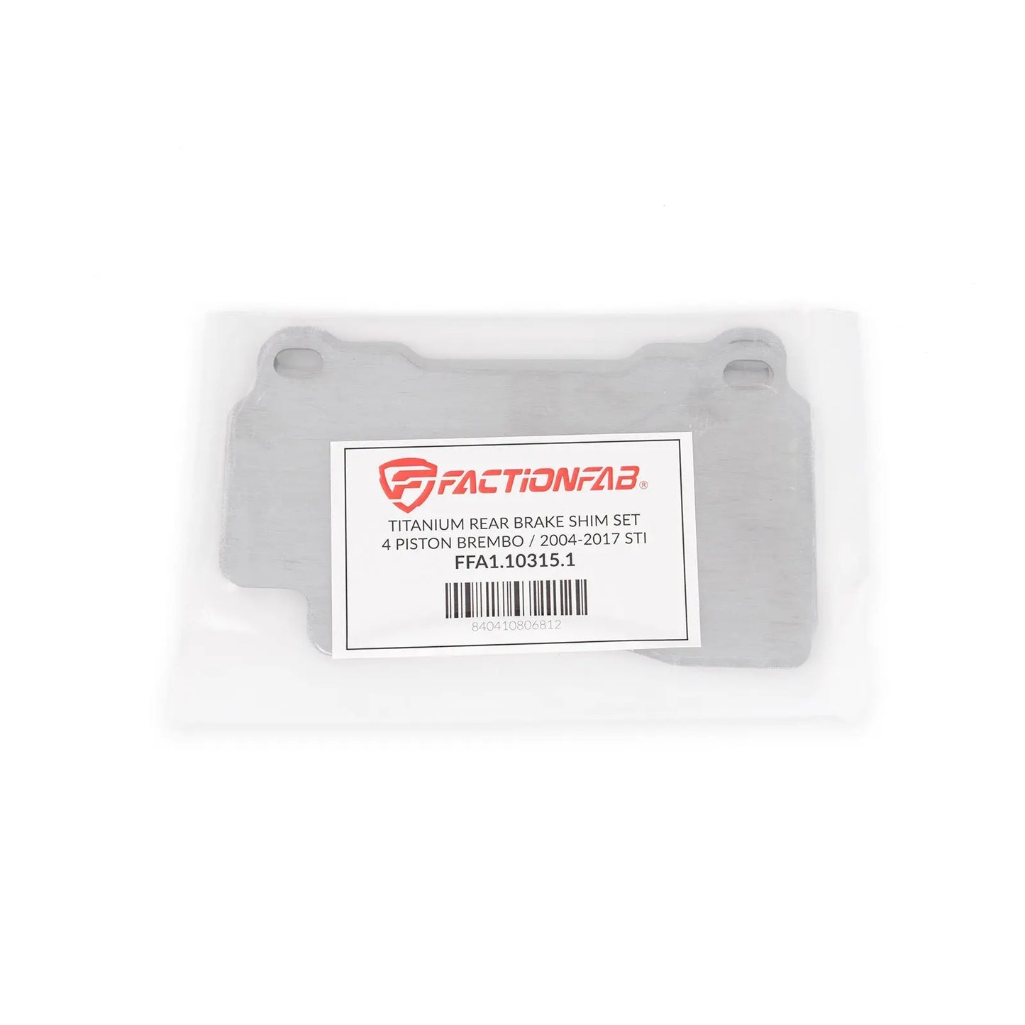 FactionFab Titanium Front Brake Shim Set 4 Piston Brembo / 2004-2017 STI