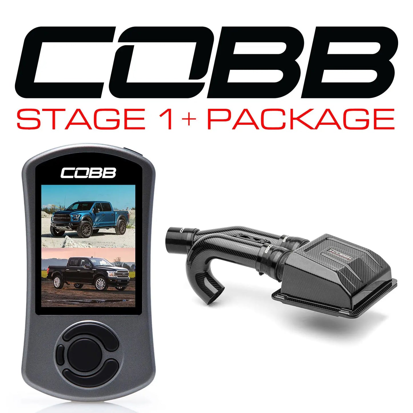 COBB 17-20 Ford F-150 Raptor Stage 1+ Redline Carbon Fiber Power Package w/TCM FOR005001P-TCM-RED COBB