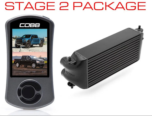 COBB Ford F-150 Ecoboost Raptor/Ltd. Stage 2 Power Package - Black (Factory Loc. I/C + NO INTAKE) FOR0050S20BK-NI COBB