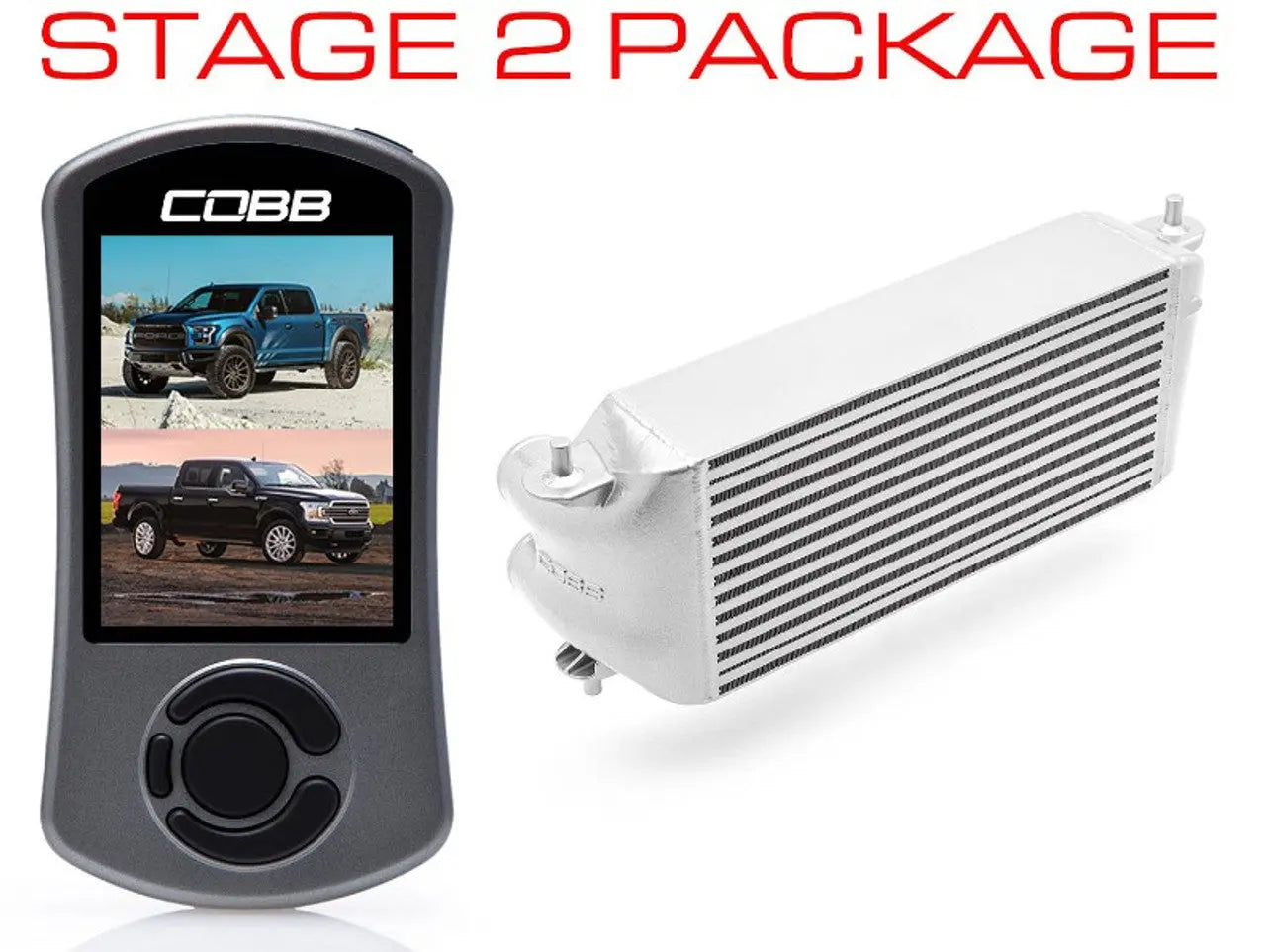 COBB 2020 Ford F-150 Ecoboost 3.5L Stage 2 Redline CF Power Package - Silver (Factory Loc. I/C) FOR0070S20SL-RED COBB