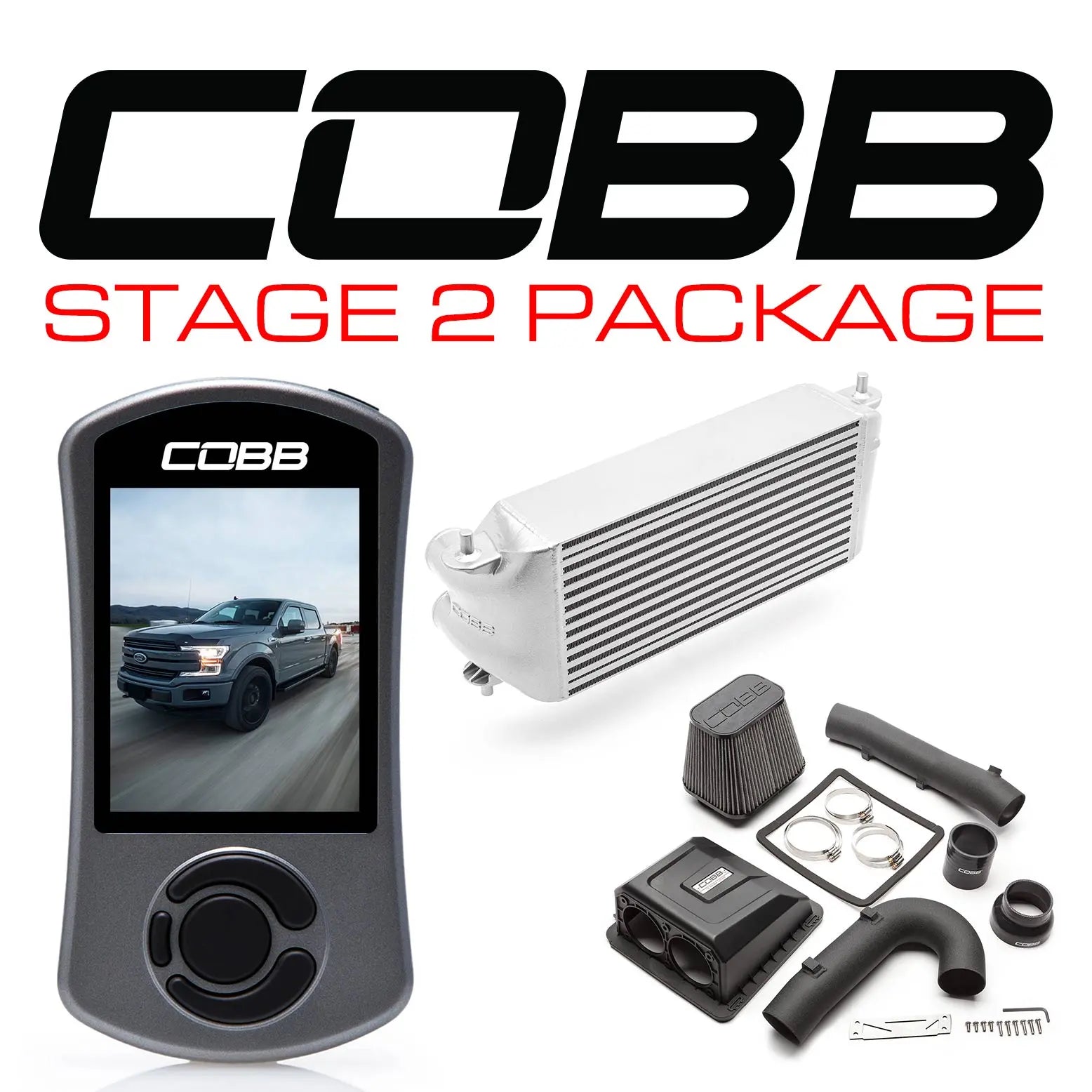 COBB 17-19 Ford F-150 Ecoboost 3.5L w/TCM Stage 2 Power Package - Silver (Factory Loc. I/C) FOR0060S20SL-TCM COBB