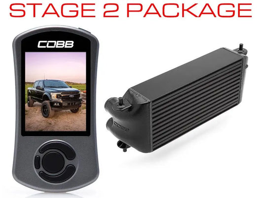 COBB 2020 Ford F-150 Ecoboost 3.5L Stage 2 Power Package - Black (Factory Loc. I/C + NO INTAKE) FOR0070S20BK-NI COBB