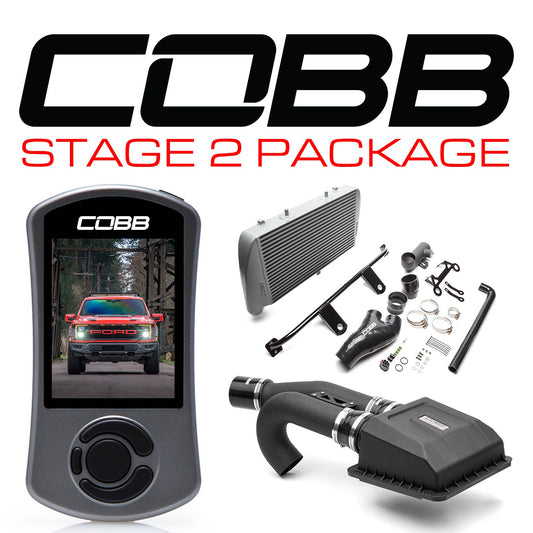 Cobb 21-22 Ford F-150 Raptor Stage 2 Power Package w/FMIC (w/ HCT Intake) - Silver - FOR0100020SL