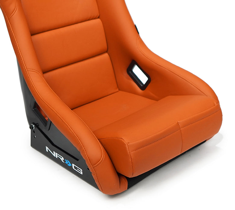 NRG Innovations Vinyl Fiberglass Bucket Seat - Large - Brown – FRP-302BR-V