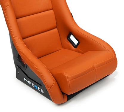 NRG Innovations Vinyl Fiberglass Bucket Seat - Large - Brown – FRP-302BR-V