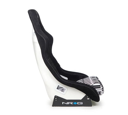 NRG Innovations PRISMA Yaba Fiberglass Bucket Seat - Large - Black / White – FRP-302YABA