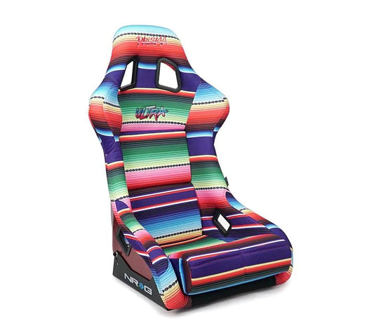 NRG Innovations PRISMA Mexicali Fiberglass Bucket Seat - Medium - Serape / Red – FRP-303-MEXICALI