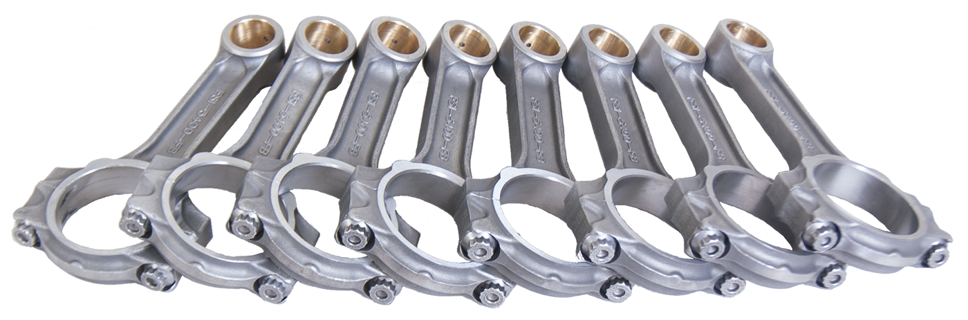 Eagle Ford Small Block 4340 Forged I-Beam Connecting Rod 5.400in w/ ARP 2000 (Set of 8)