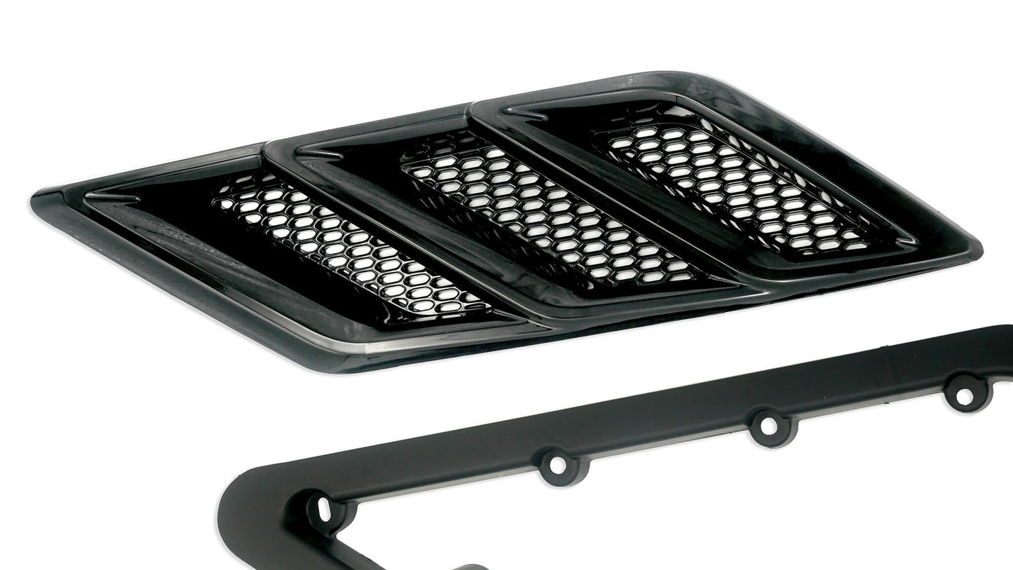 2015-2023 Roush Mustang Fender Vent Heat Extractors - Gloss Black - rsh422326