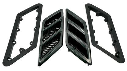 2015-2023 Roush Mustang Fender Vent Heat Extractors - Gloss Black - rsh422326