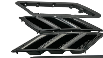 2015-2023 Roush Mustang Fender Vent Heat Extractors - Gloss Black - rsh422326