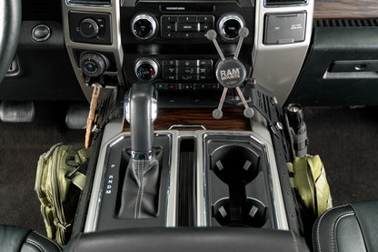 DV8 Offroad 15-21 Ford F150 / 17-21 Ford F250/F350 Center Console Molle Panels & Device Mount CCFF-01