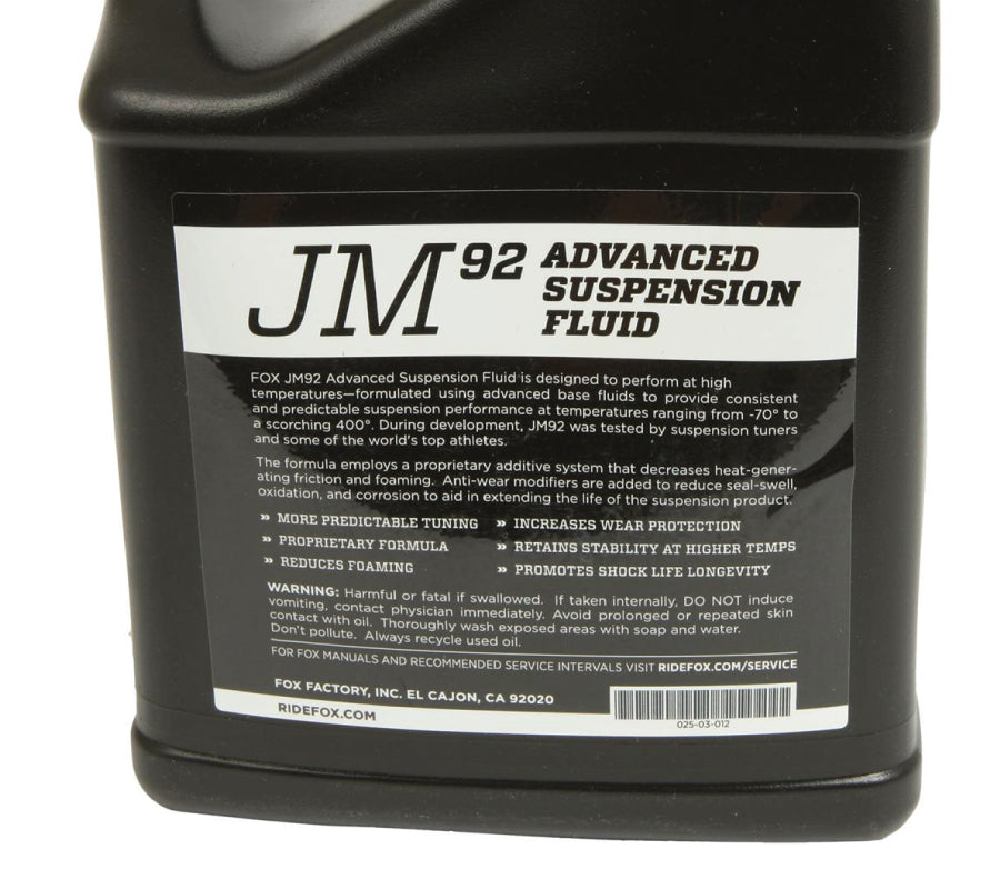 Fox JM92 Advanced Suspension Fluid - Gallon