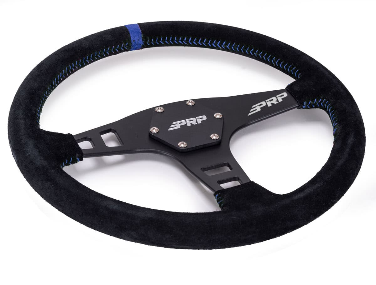 PRP Flat Suede Steering Wheel- Blue G221