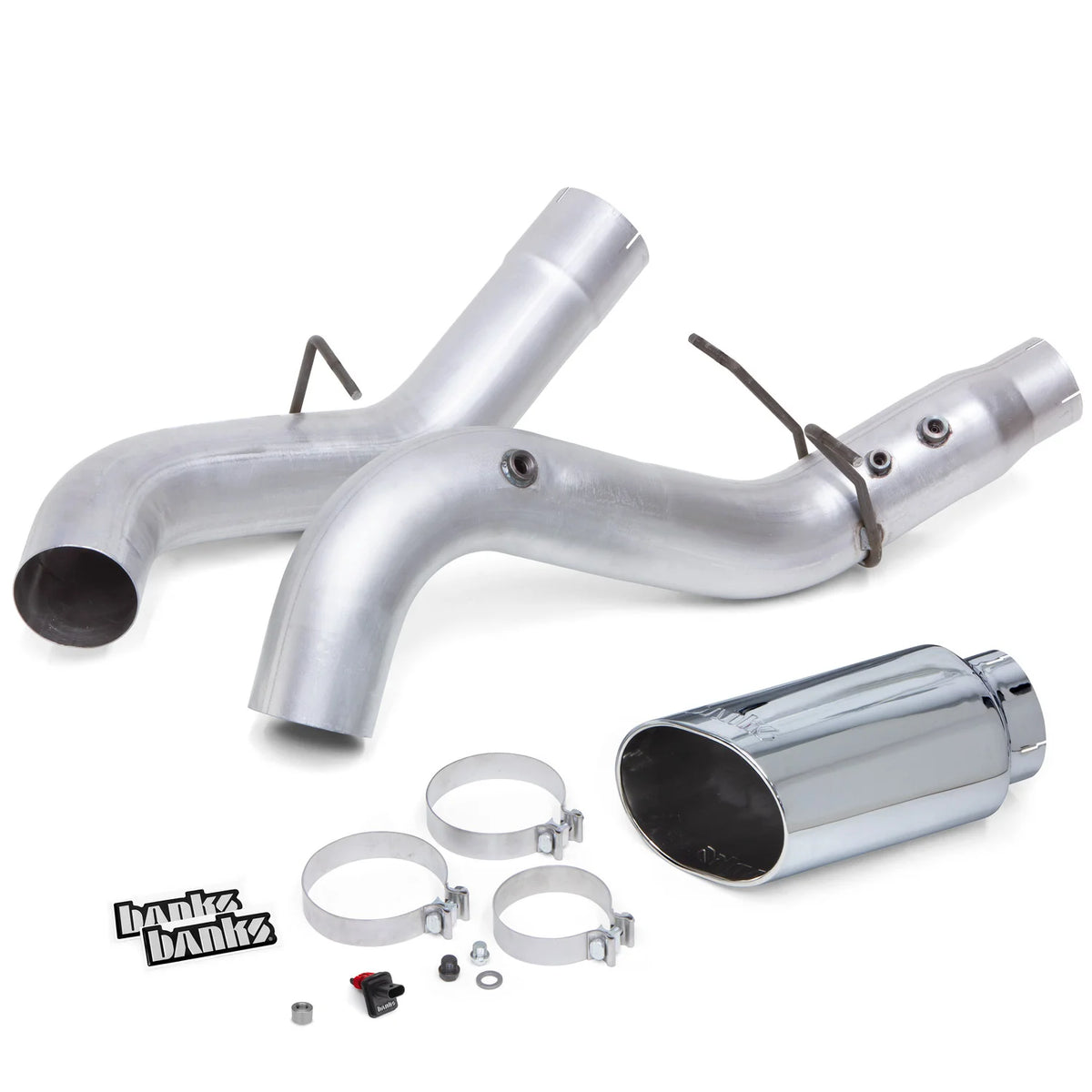 Banks Power 24-26 Chevy/GMC 2500/3500 6.6L Diesel Monster Exhaust - SS Single Exhaust w/ Chrome Tip