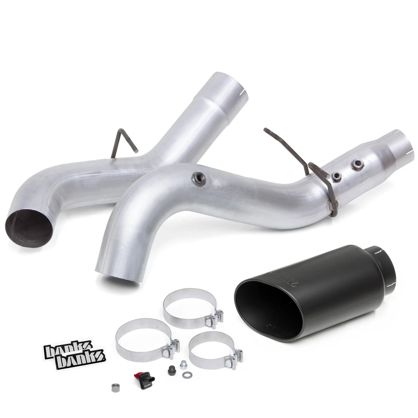 Banks Power 23.5-26 GM 2500/3500 Duramax 6.6L Monster Exhaust System 5.0in Single - Black Tip