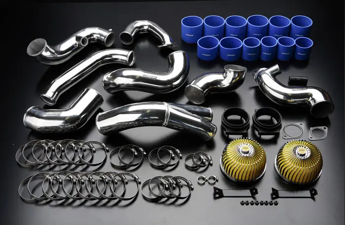 GReddy 95-02 Nissan Skyline GT-R BCNR33/BNR34 Twin Airinx AY-S Intake Kit w/ 80mm Z32 Airflow Meters