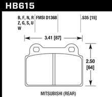 Load image into Gallery viewer, Hawk Performance HP+ Rear Brake Pads - HB615N.535