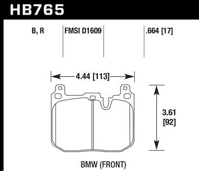 Hawk Performance HPS 5.0 Front Brake Pads - HB765B.664 Hawk Performance