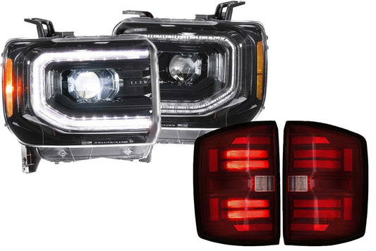 15-19 Sierra 3500HD Dually Heads and Red Tails