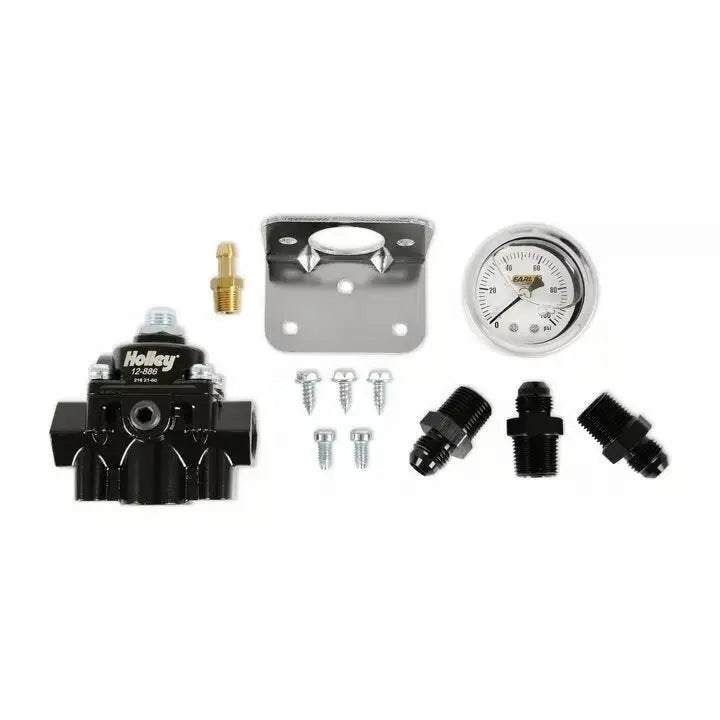 Holley 12-886 Regulator/Gauge Kit w/Fittings - 12-886KIT