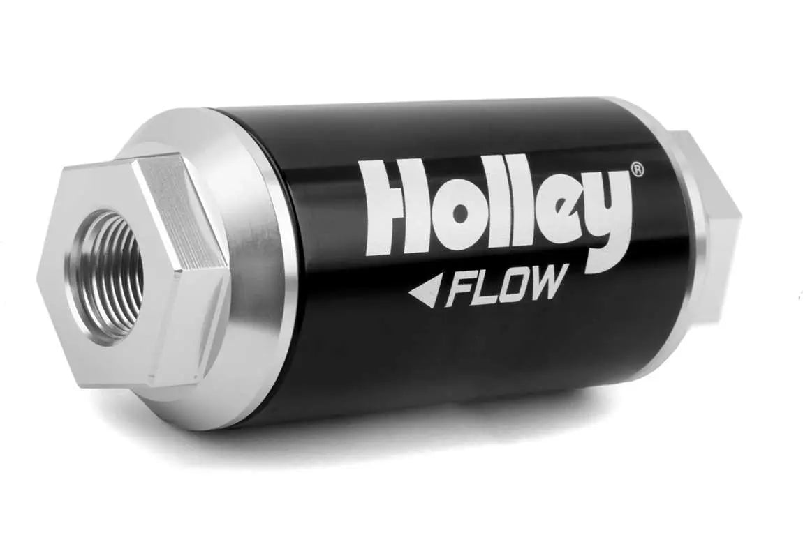 Holley Billet HP Fuel Filter - 3/8NPT 10-Micron 175GPH - 162-552