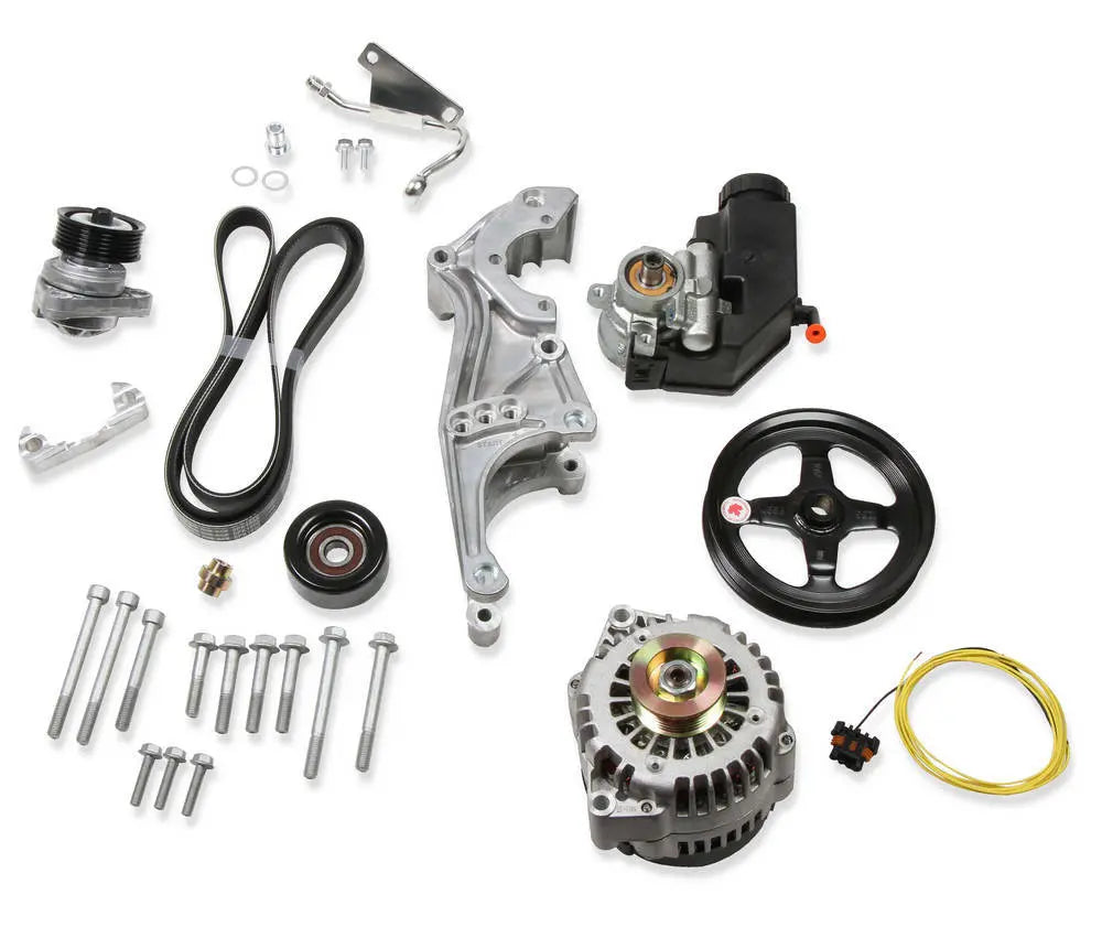 Holley Low LS Drive System Kit LH w/Alt/PS wo/A/C - 20-156