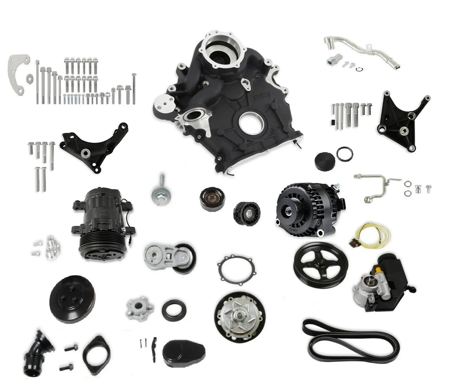 Holley Complete Accessory Drive Kit Ford 7.3L Godzilla - 20-310BK