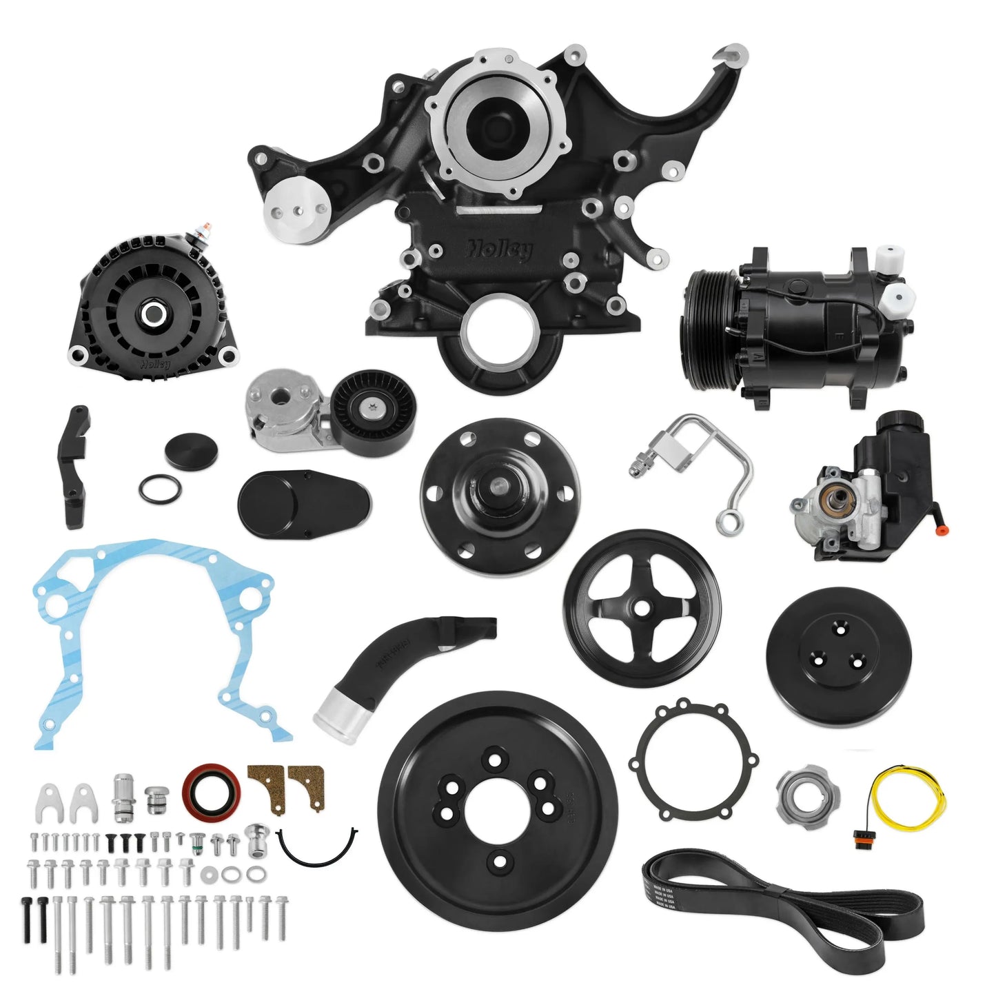 Holley MID-MT ACC Drive System SBF Black - 20-370BK