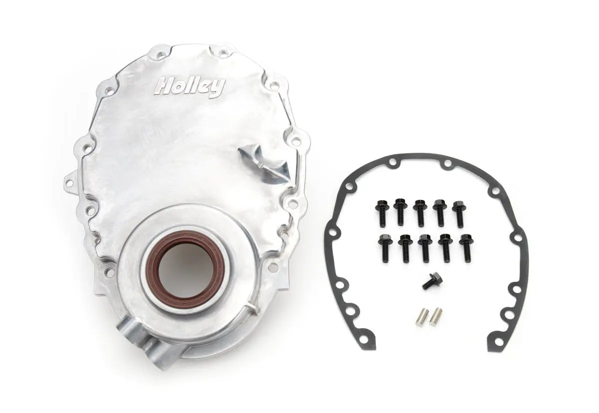 Holley SBC Vortec Alm Timing Cover w/Crank Senspr - 21-152