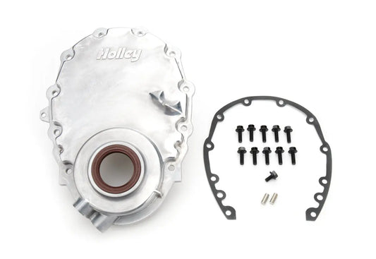 Holley SBC Vortec Alm Timing Cover w/Crank Senspr - 21-152